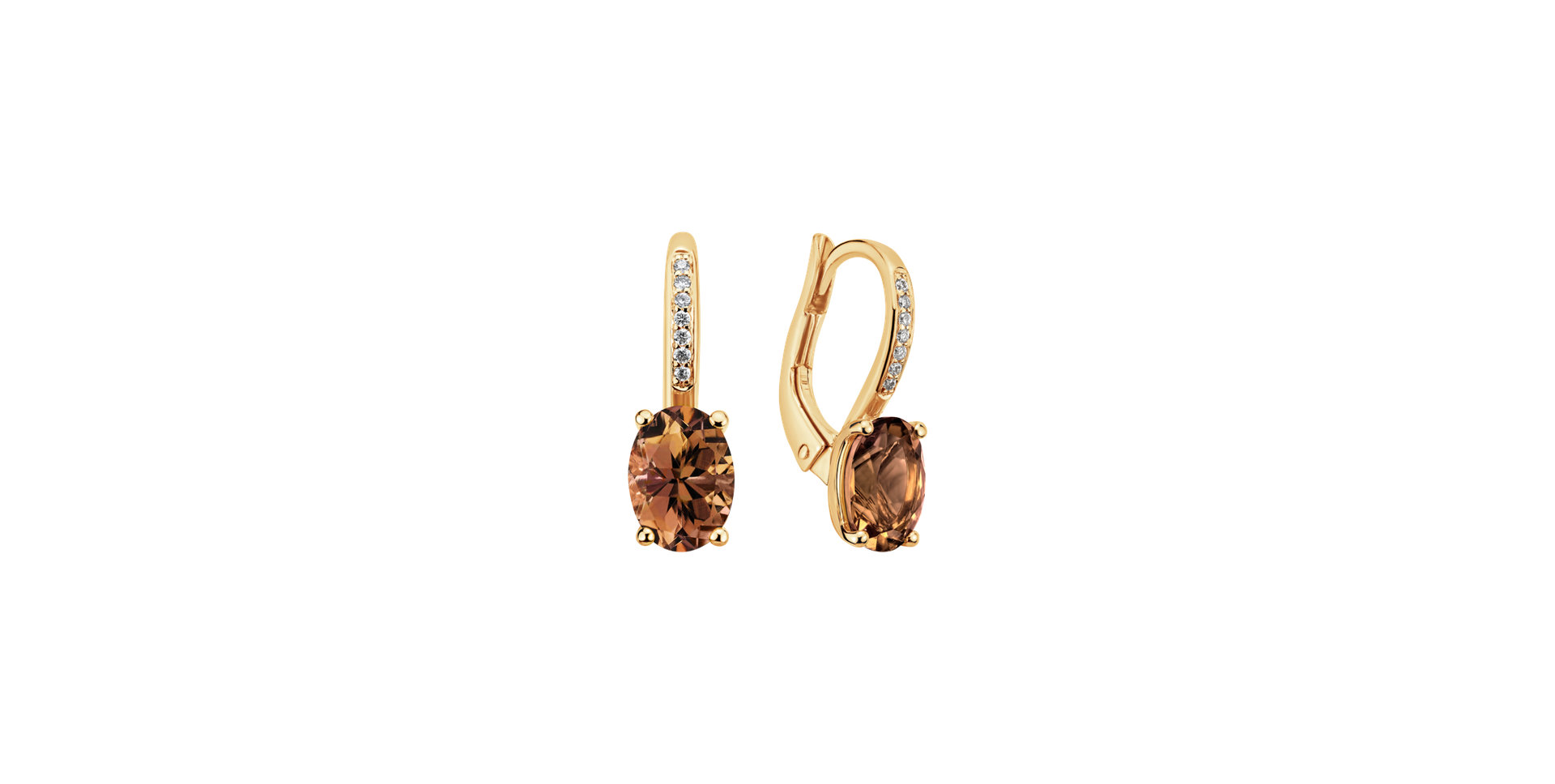 Diamond earrings with Tourmaline Lucrezia