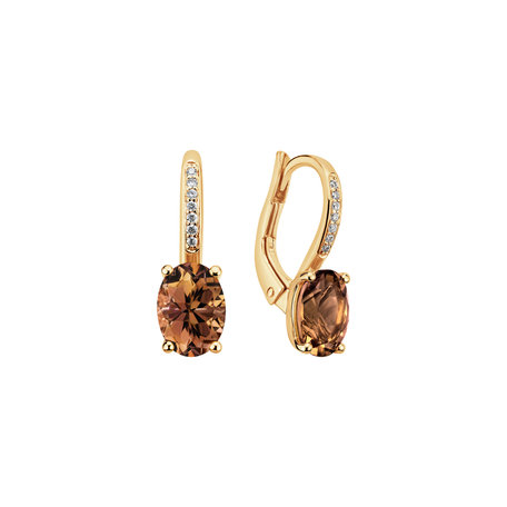 Diamond earrings with Tourmaline Lucrezia