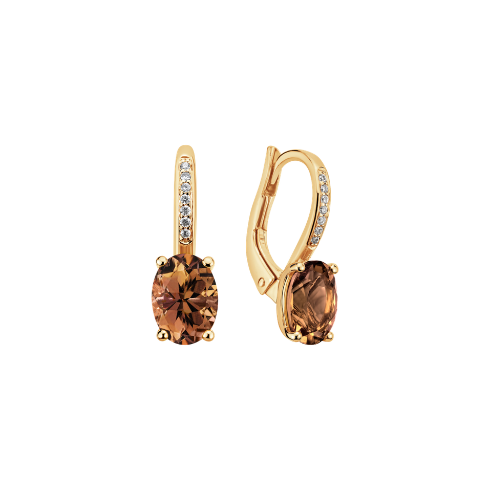 Diamond earrings with Tourmaline Lucrezia