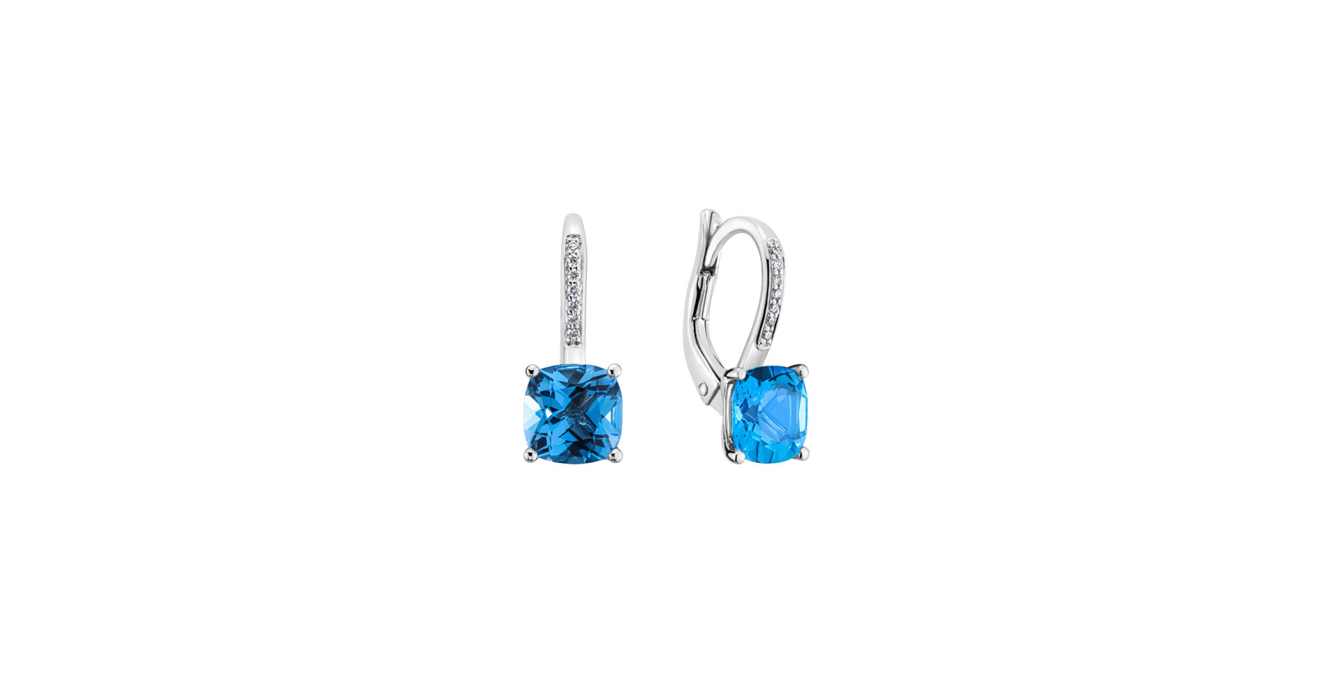 Diamond earrings with Topaz Calliope