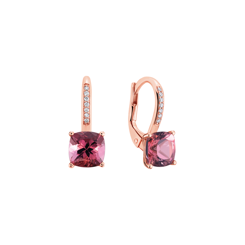Diamond earrings with Tourmaline Calliope