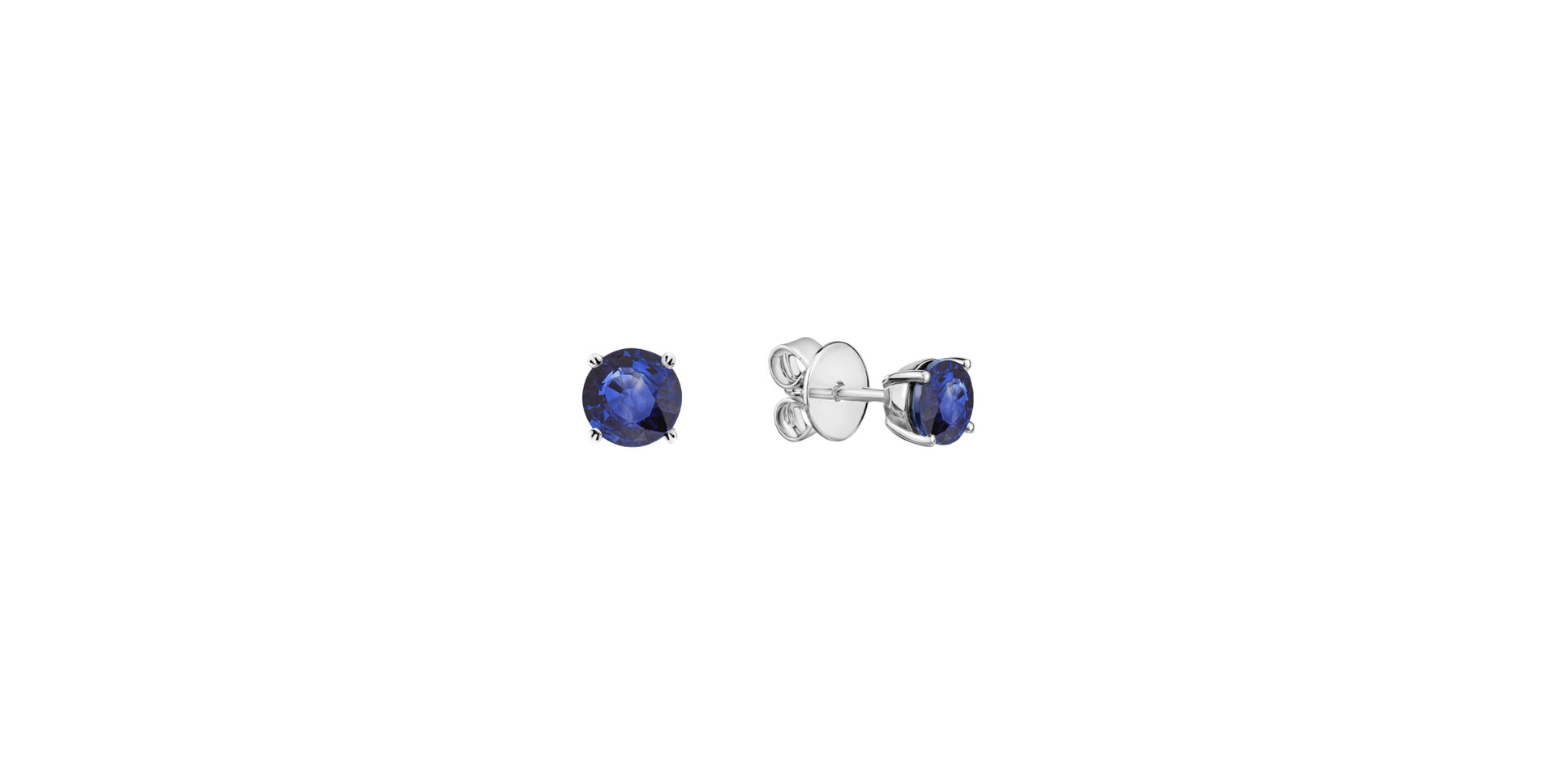 Earrings with Sapphire Orbs