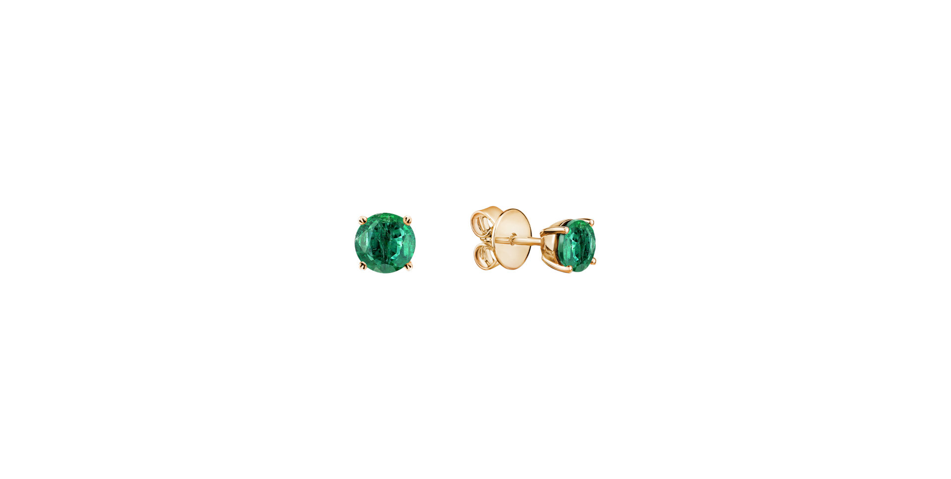 Earrings with Emerald Orbs