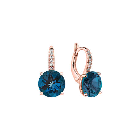 Diamond earrings with Topaz Bethy
