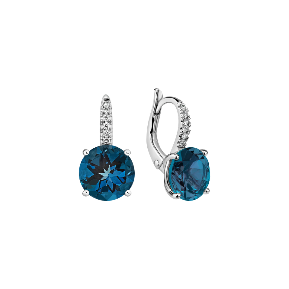 Diamond earrings with Topaz Bethy