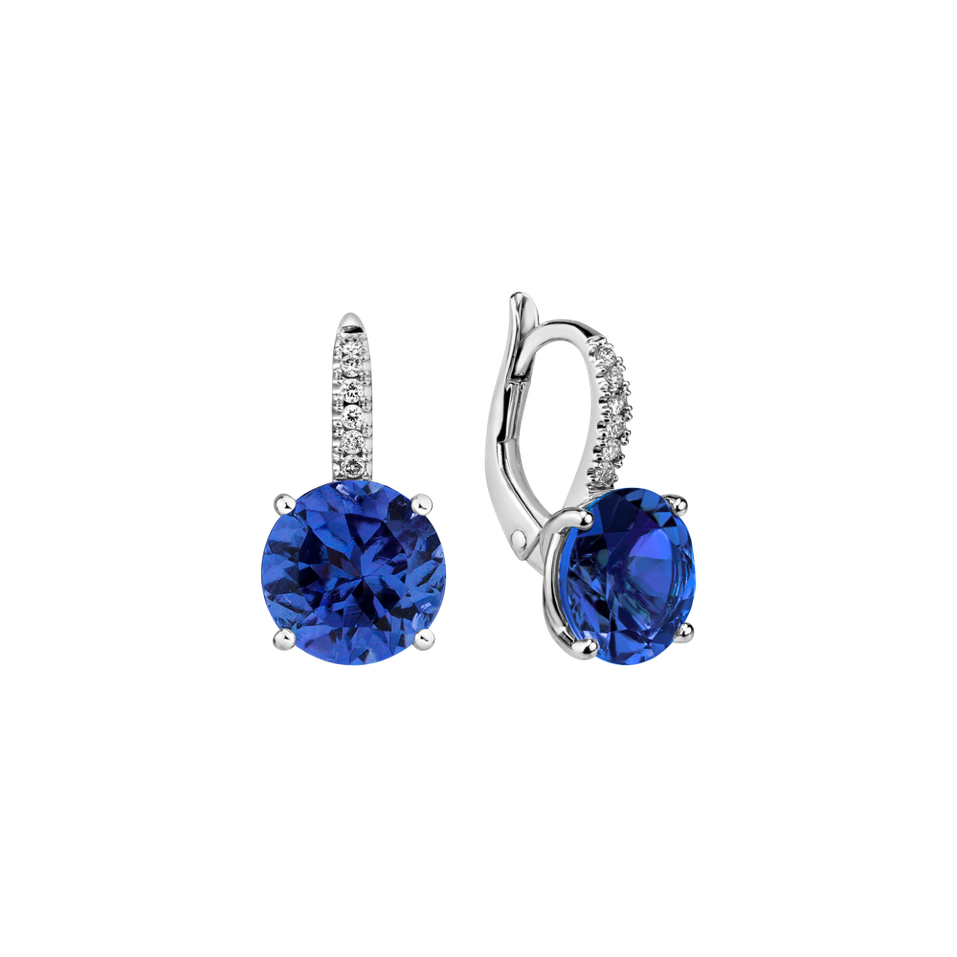 Diamond earrings with Tanzanite Bethy