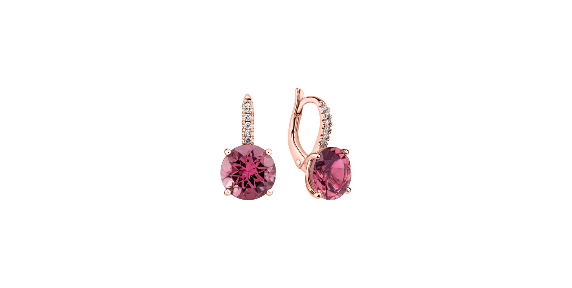 Diamond earrings with Tourmaline Bethy