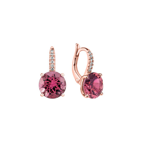 Diamond earrings with Tourmaline Bethy