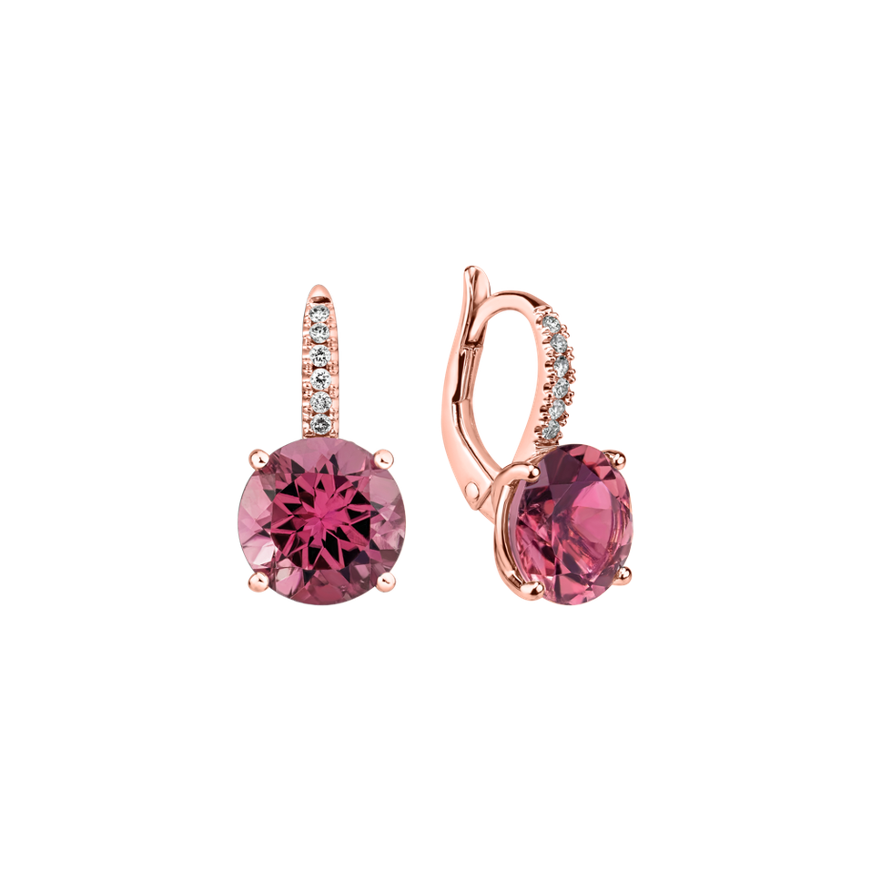 Diamond earrings with Tourmaline Bethy
