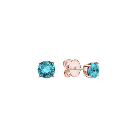 Earrings with Apatite Orbs