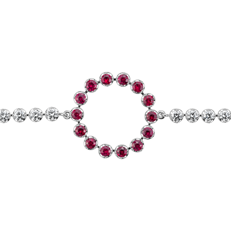 Diamond bracelet with Rubies Lourdes