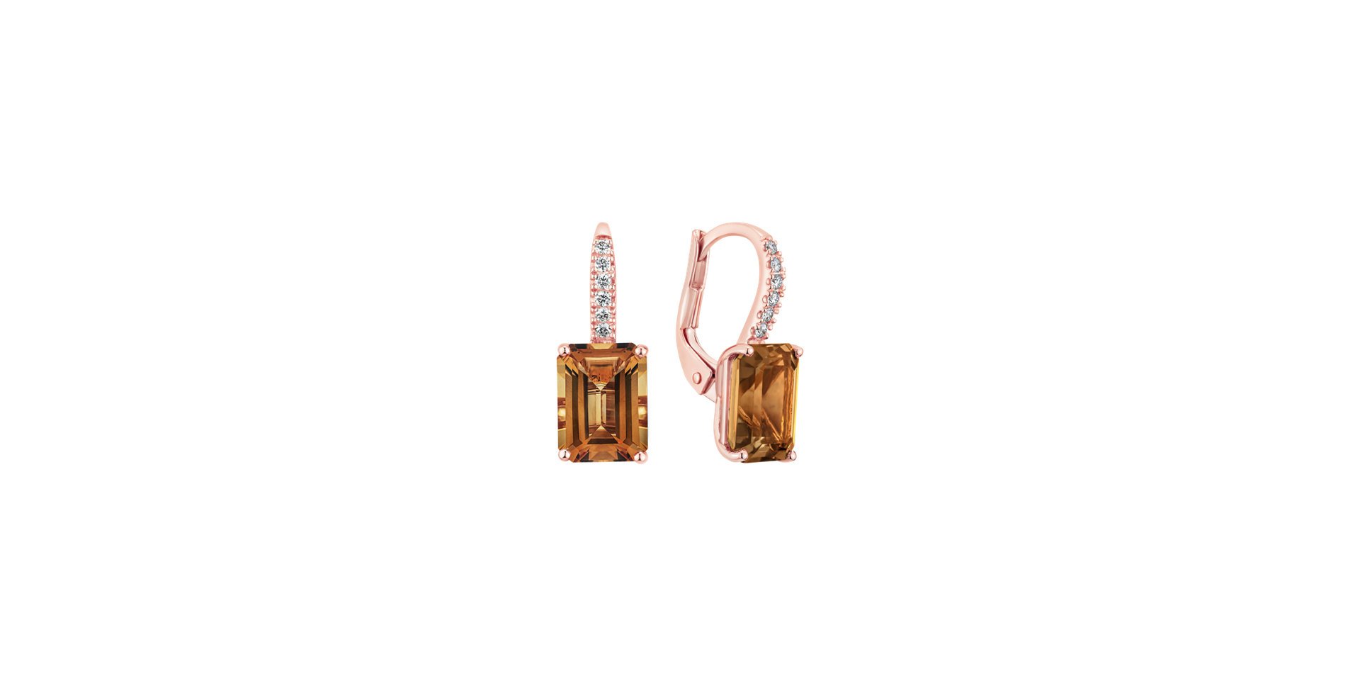 Diamond earrings with Tourmaline Carlotta