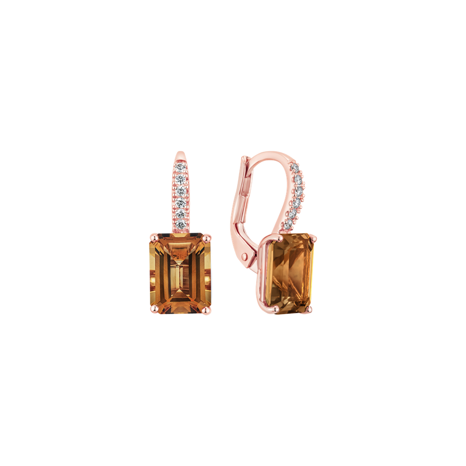 Diamond earrings with Tourmaline Carlotta