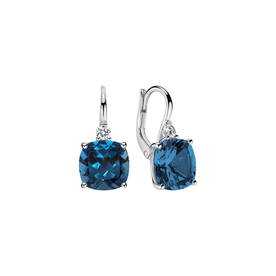 Diamond earrings with Topaz The Duchess