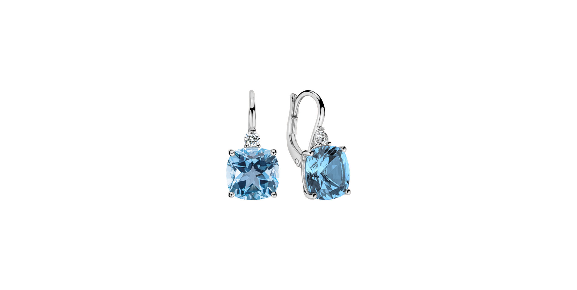 Diamond earrings with Topaz The Duchess