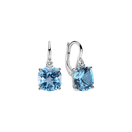 Diamond earrings with Topaz The Duchess
