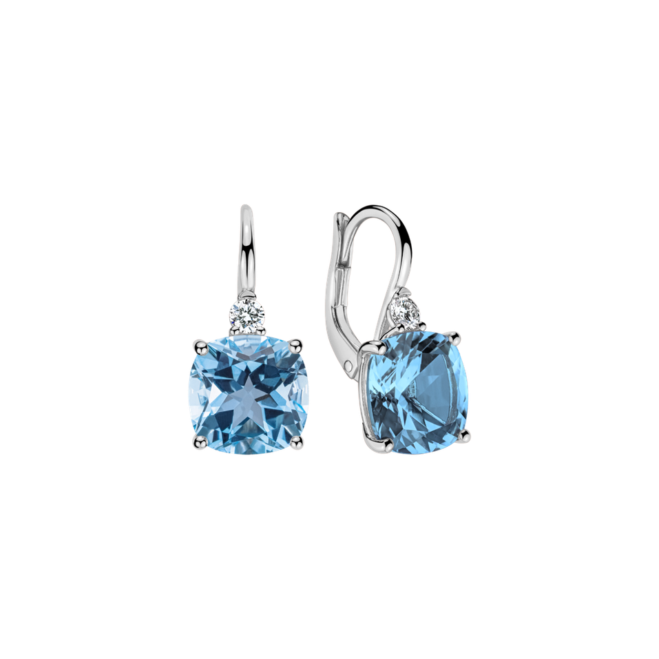 Diamond earrings with Topaz The Duchess