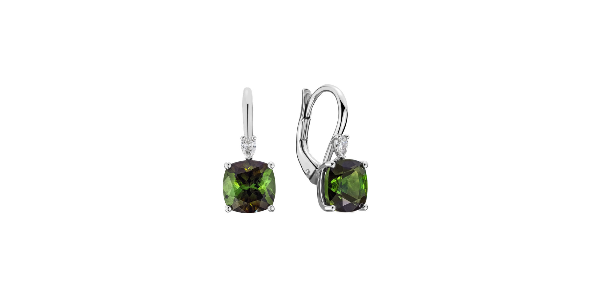 Diamond earrings with Tourmaline Cassian