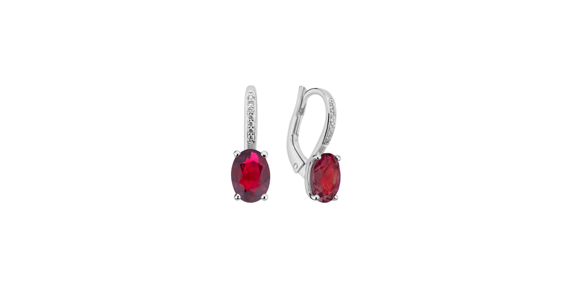Diamond earrings with Ruby Lucrezia
