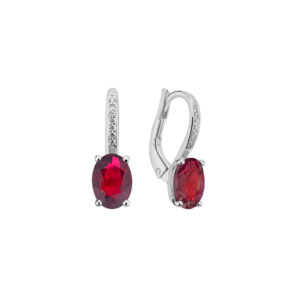 Diamond earrings with Ruby Lucrezia