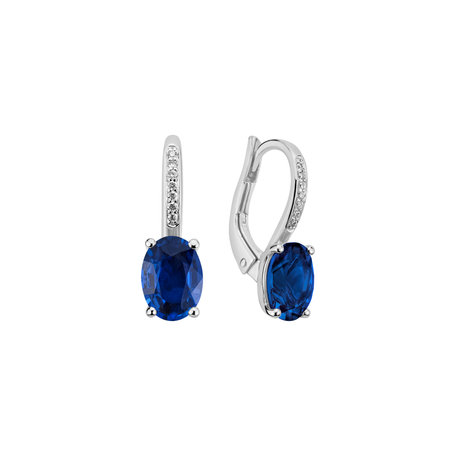 Diamond earrings with Sapphire Lucrezia