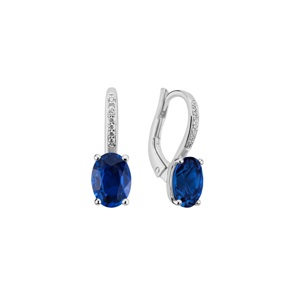 Diamond earrings with Sapphire Lucrezia