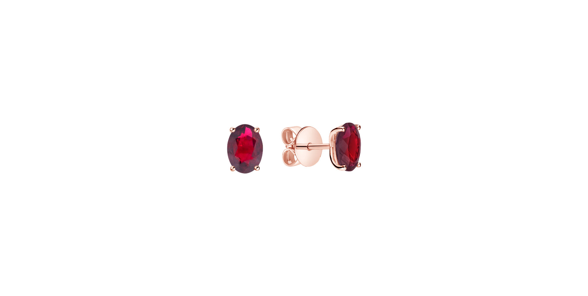 Earrings with Ruby Mystic Abyss