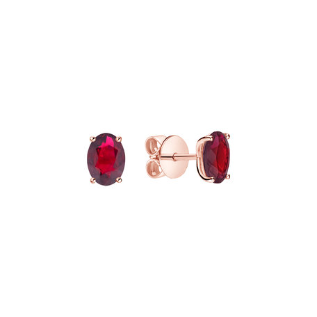 Earrings with Ruby Mystic Abyss
