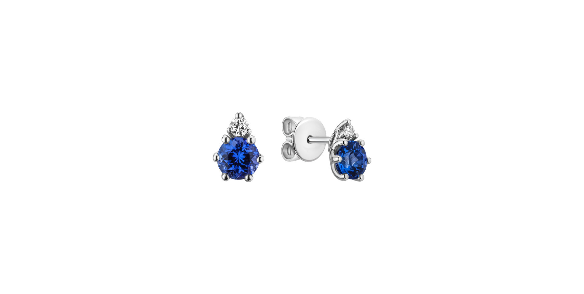Diamond earrings with Tanzanite Lux