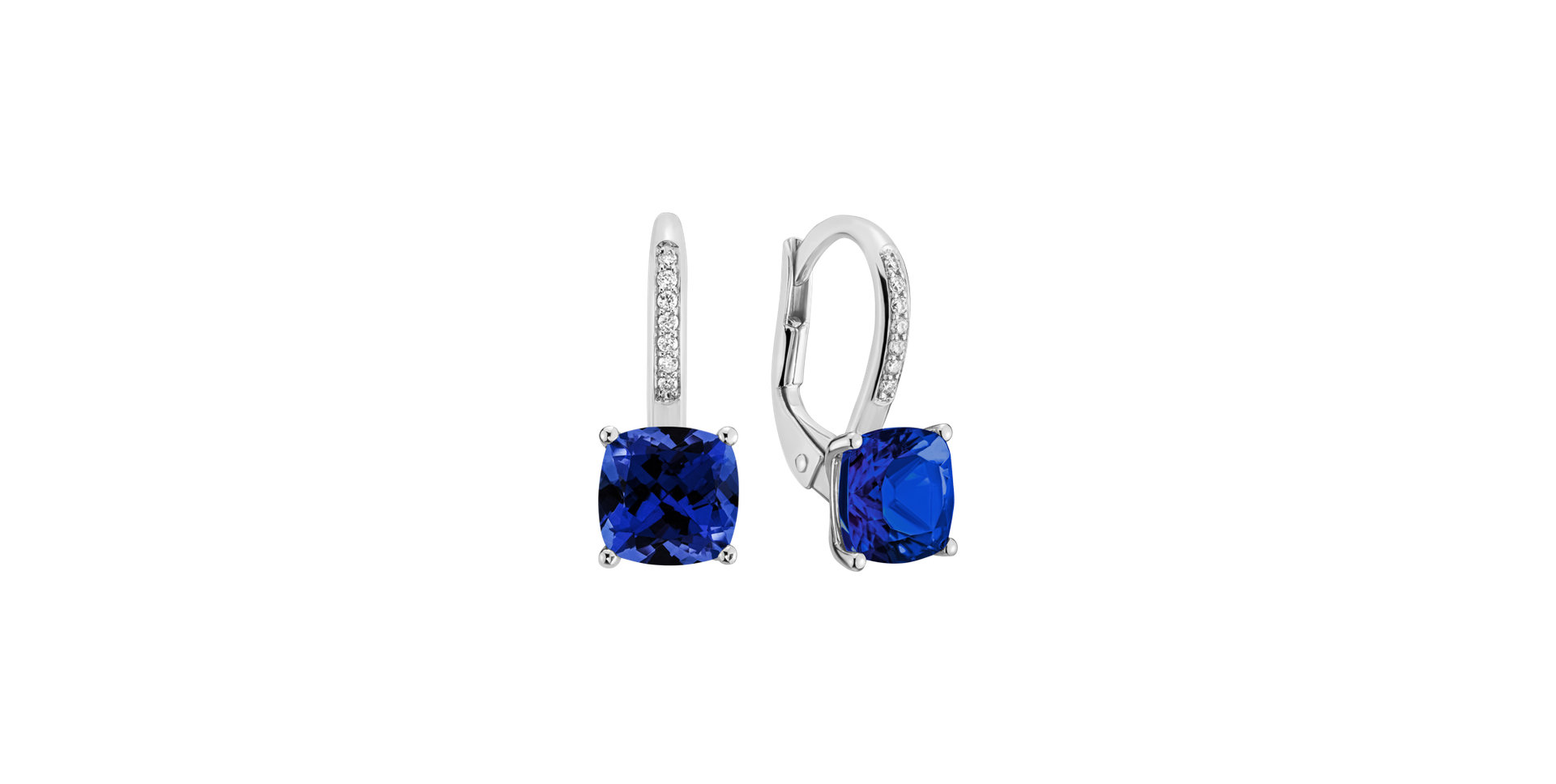 Diamond earrings with Sapphire Calliope