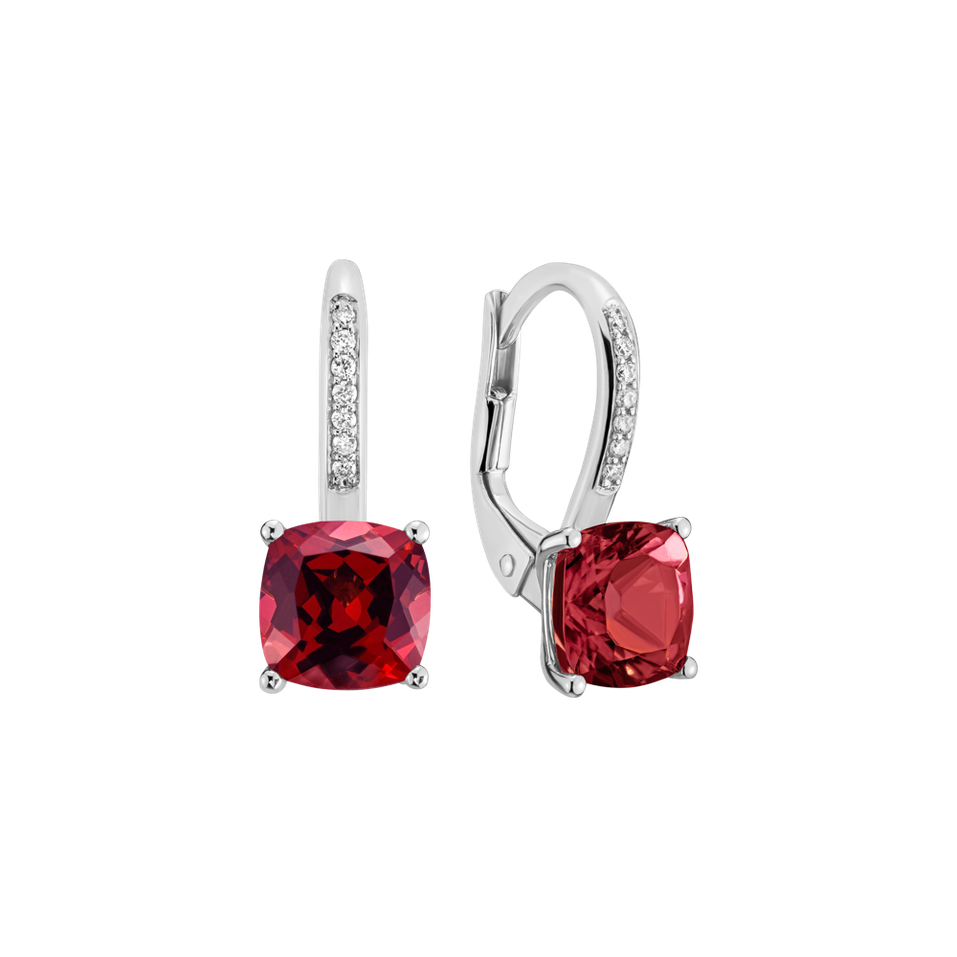 Diamond earrings with Ruby Calliope