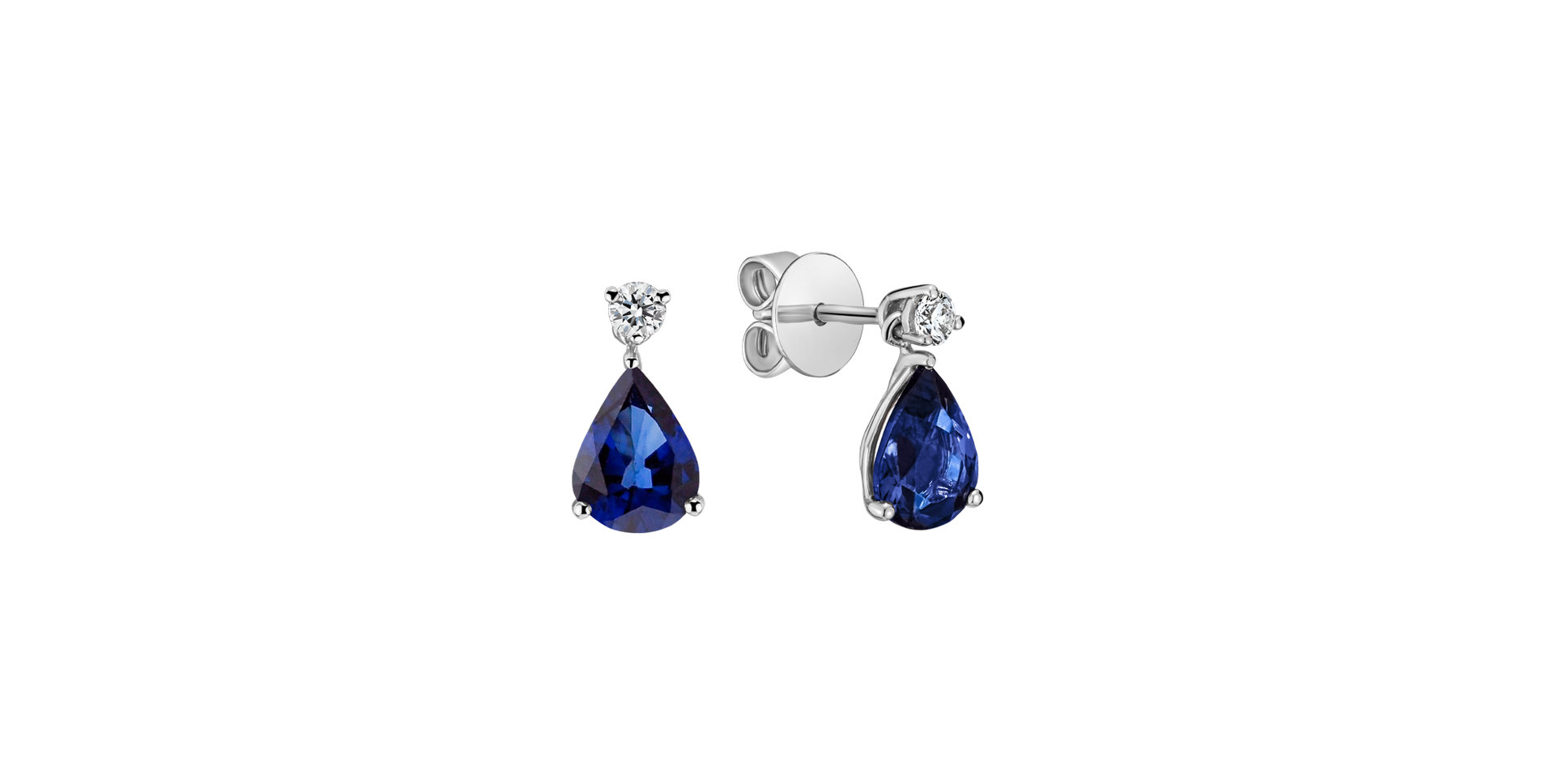 Diamond earrings with Sapphire Galatea