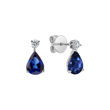 Diamond earrings with Sapphire Galatea