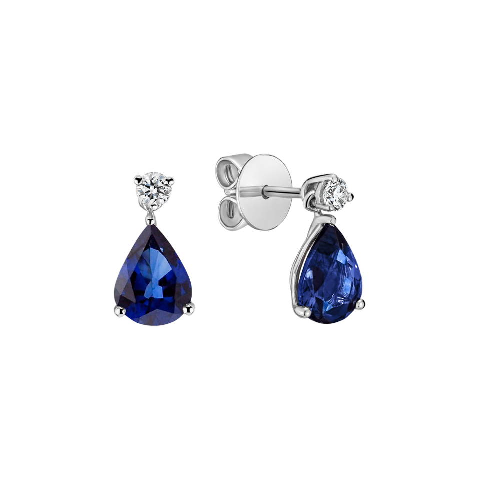 Diamond earrings with Sapphire Galatea