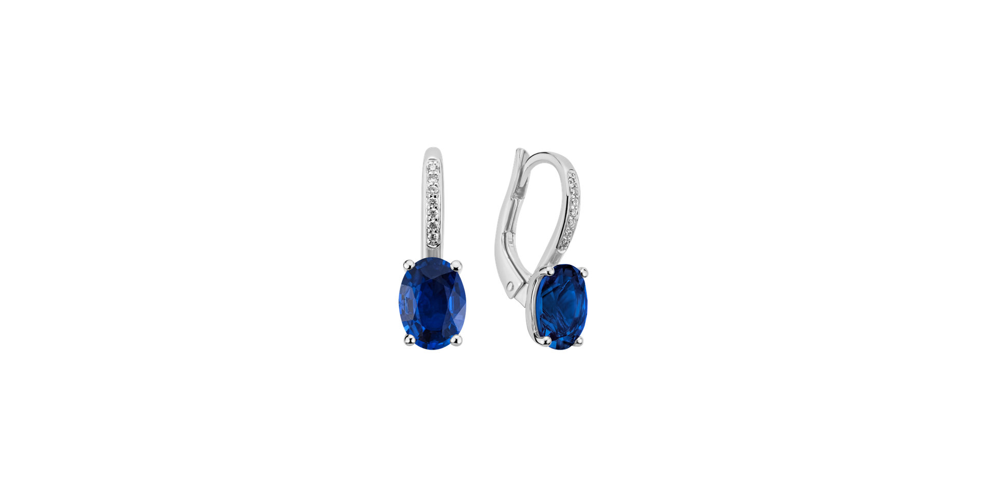 Diamond earrings with Sapphire Lauriene