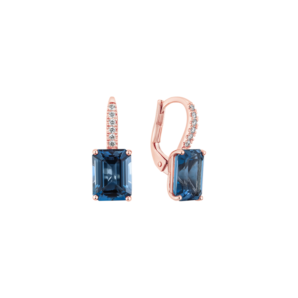 Diamond earrings with Topaz Mireth