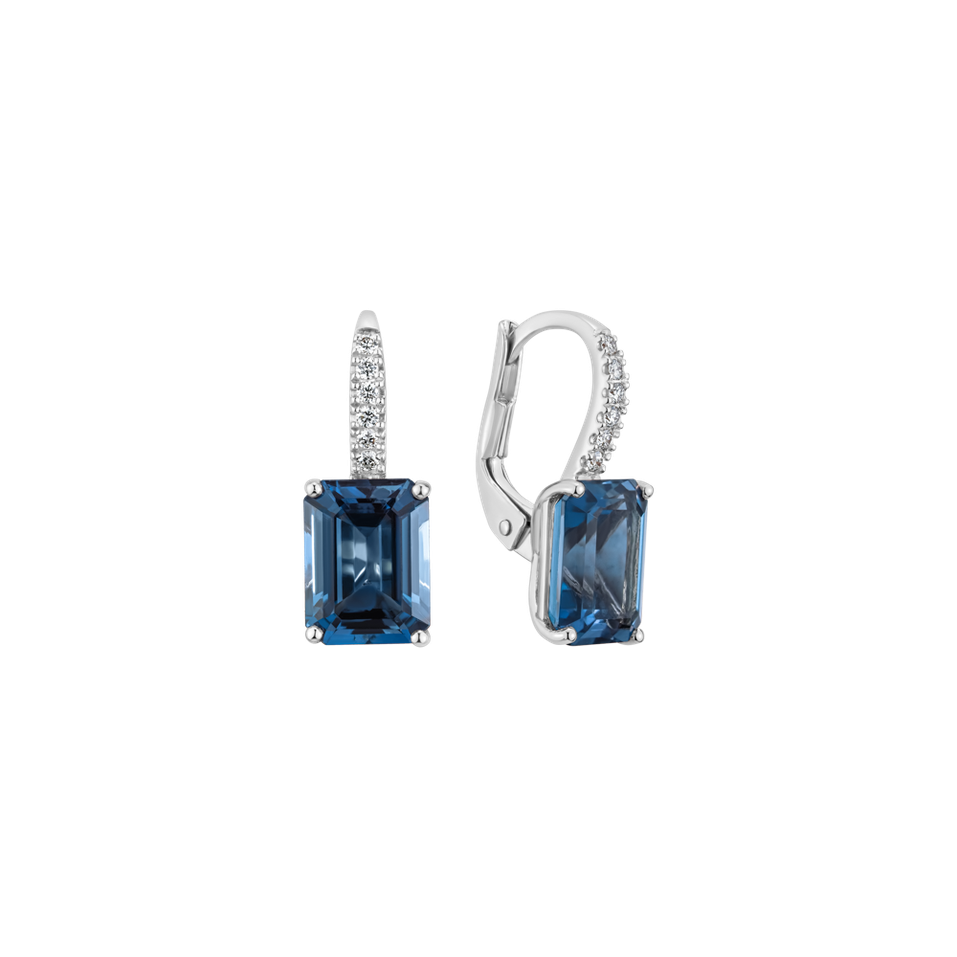 Diamond earrings with Topaz Mireth