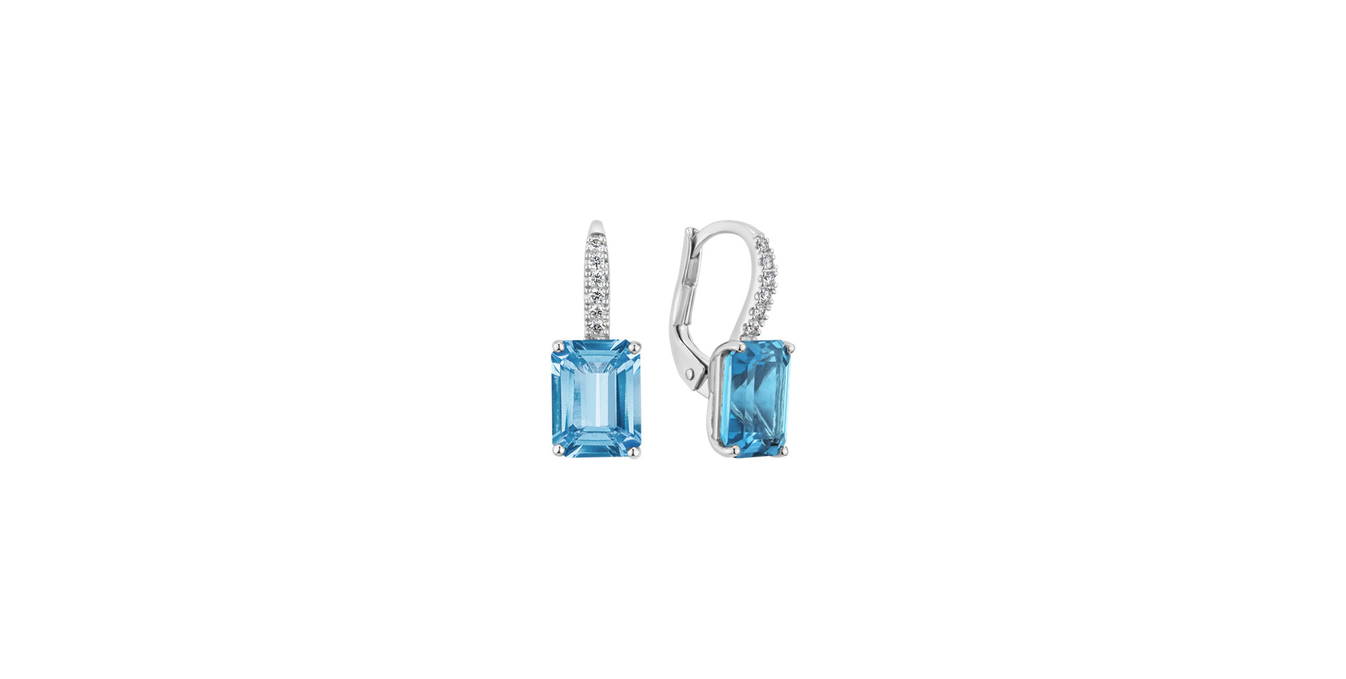 Diamond earrings with Topaz Mireth