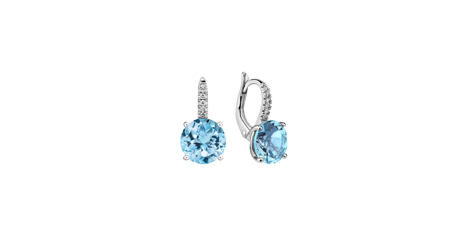 Diamond earrings with Topaz Zorabelle