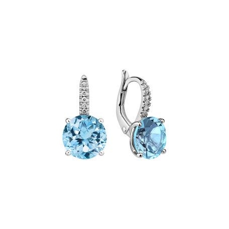 Diamond earrings with Topaz Zorabelle