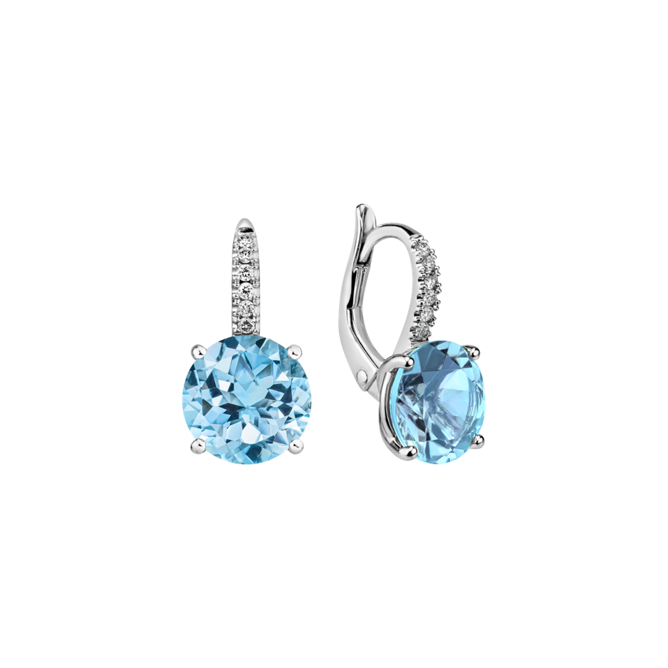 Diamond earrings with Topaz Zorabelle