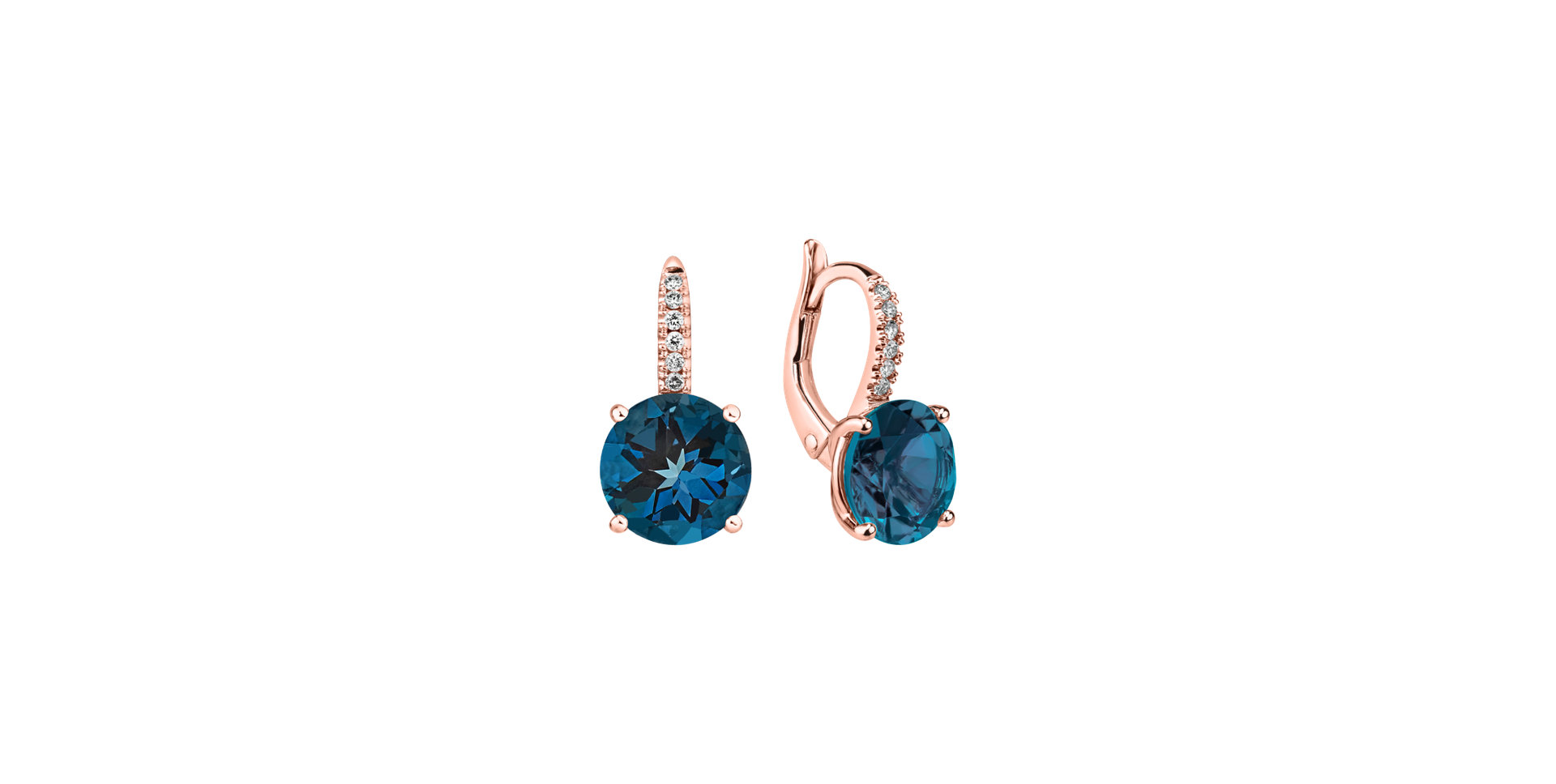 Diamond earrings with Topaz Zorabelle