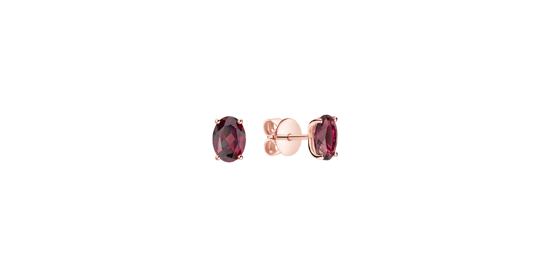 Earrings with Rhodolite Mystic Light