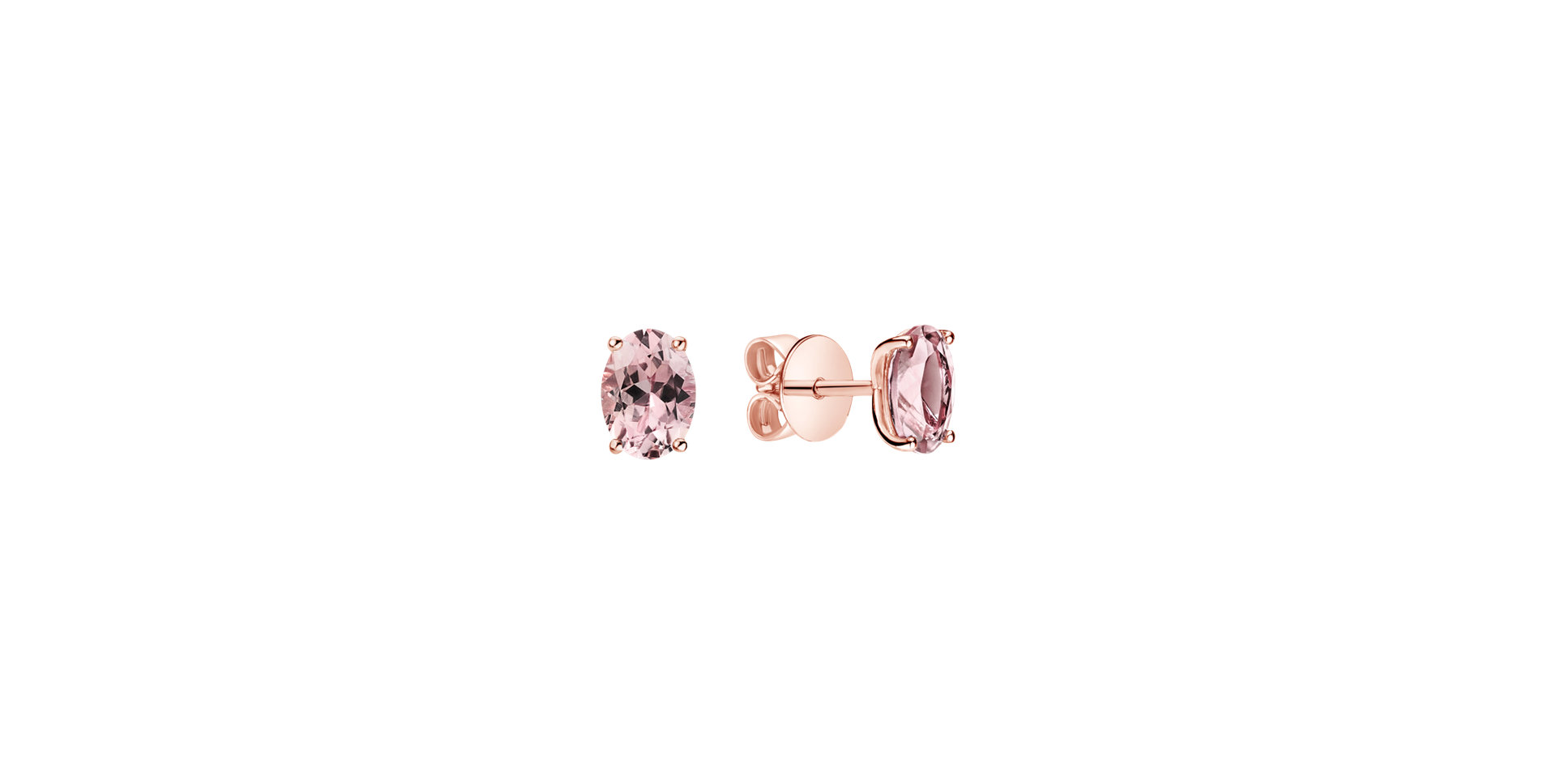Earrings with Morganite Mystic Light