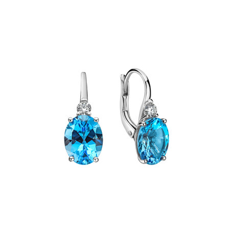 Diamond earrings with Topaz Asuan