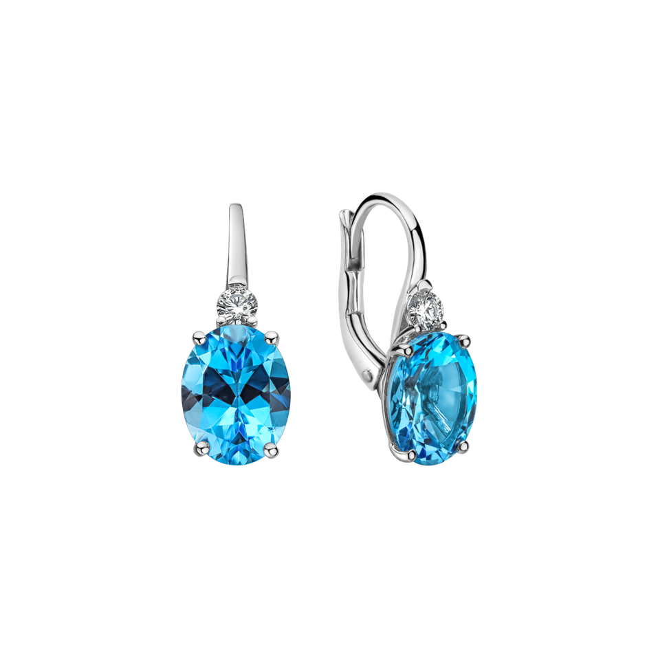 Diamond earrings with Topaz Asuan