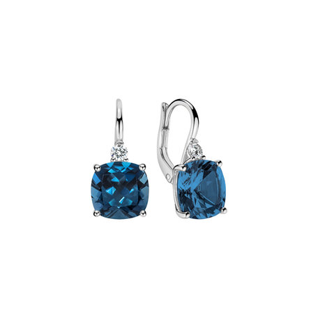Diamond earrings with Topaz The Countess