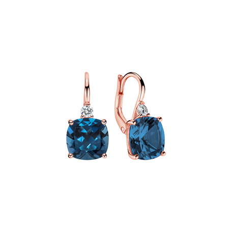 Diamond earrings with Topaz The Countess