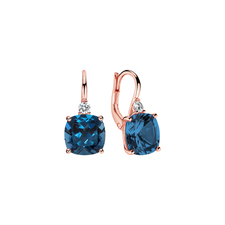 Diamond earrings with Topaz The Countess