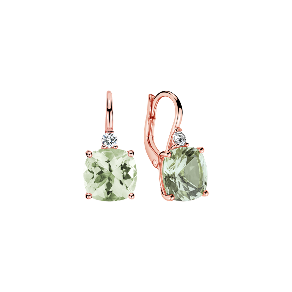 Diamond earrings with Amethyst The Countess